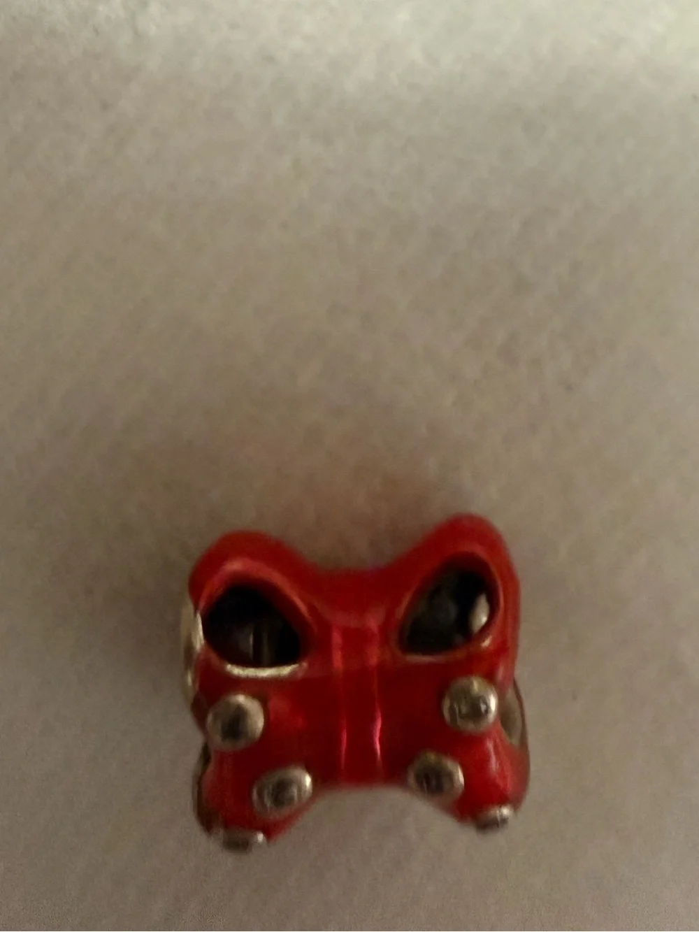 Chamilia Disney Red Minnie Mouse Bow Bracelet Charm